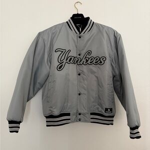 Madhappy Gray Yankees Bomber Jacket New Mitchell and Ness style
